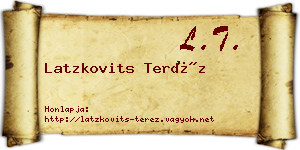 Latzkovits Teréz névjegykártya